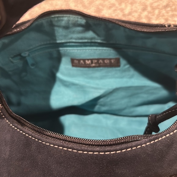 Rampage Dark Blue Handbag with zip closure and Rampage hardware on strap. - Picture 7 of 8